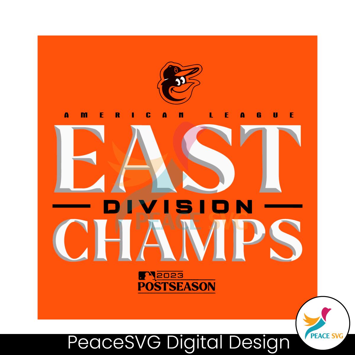 Baltimore Orioles 2023 AL East Division Champions SVG File » PeaceSVG