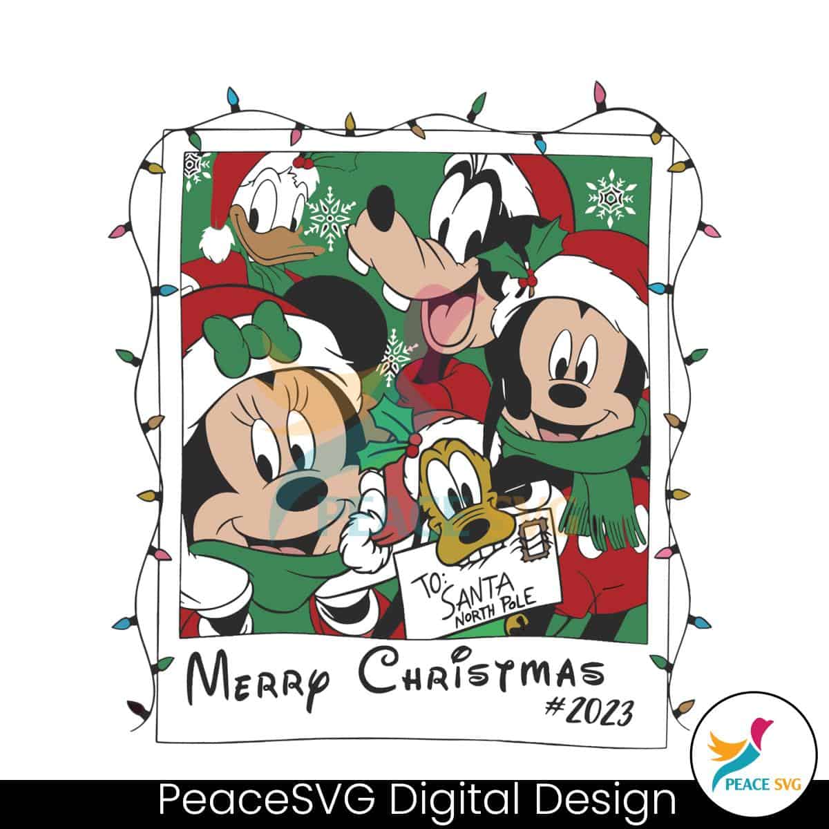 Retro Mickey and Friends Christmas Party SVG Cricut File » PeaceSVG