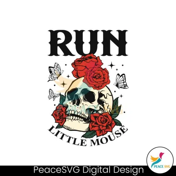 run-little-mouse-floral-skeleton-skull-svg-cutting-file