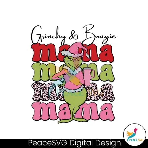 cute-grinchy-and-bougie-mama-svg-graphic-design-file