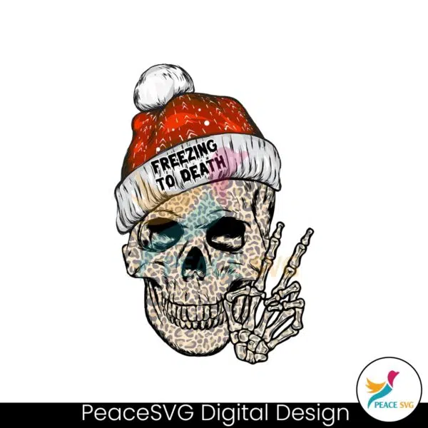 christmas-freezing-to-death-leopard-skull-png-download
