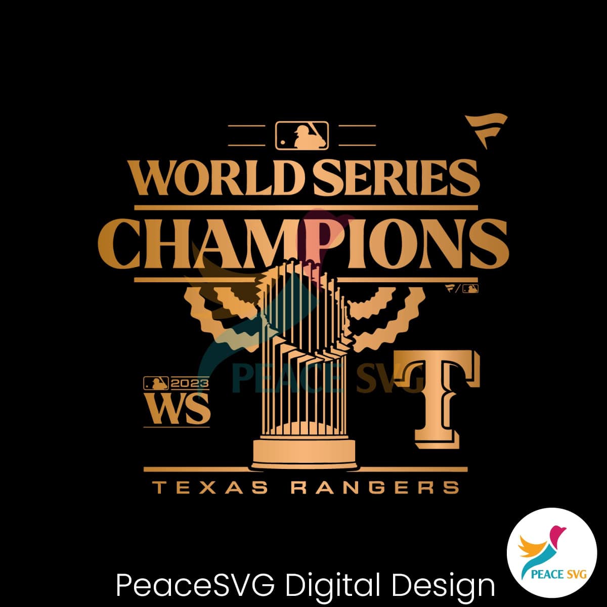 Baseball Texas Rangers 2023 World Series Champions Svg File Peacesvg