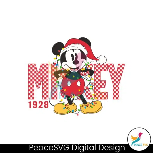 retro-checkered-mickey-christmas-lights-1928-svg-file