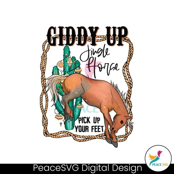 western-farm-giddy-up-jingle-horse-pick-up-your-feet-png