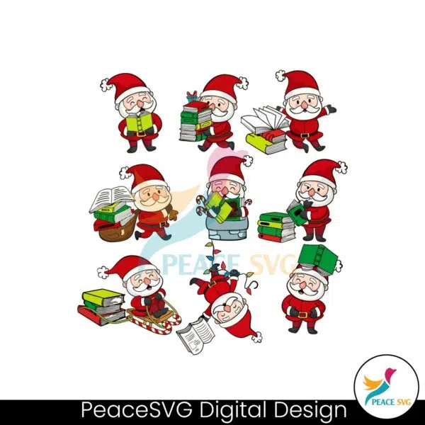 funny-santa-claus-reading-books-svg-graphic-design-file