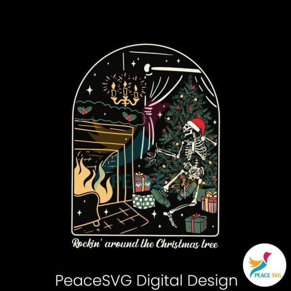 rockin-around-the-christmas-tree-skeleton-svg-cricut-files