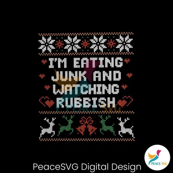 eating-junk-and-watching-rubbish-christmas-quote-svg