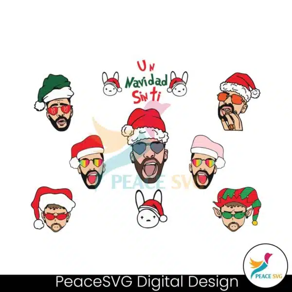 una-navidad-sin-ti-funny-bad-bunny-santa-svg-download