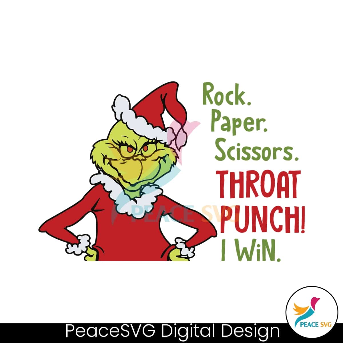 Rock Paper Scissors Throat Punch I Win SVG Download » PeaceSVG