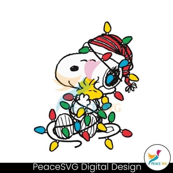 snoopy-and-woodstock-christmas-lights-svg-download