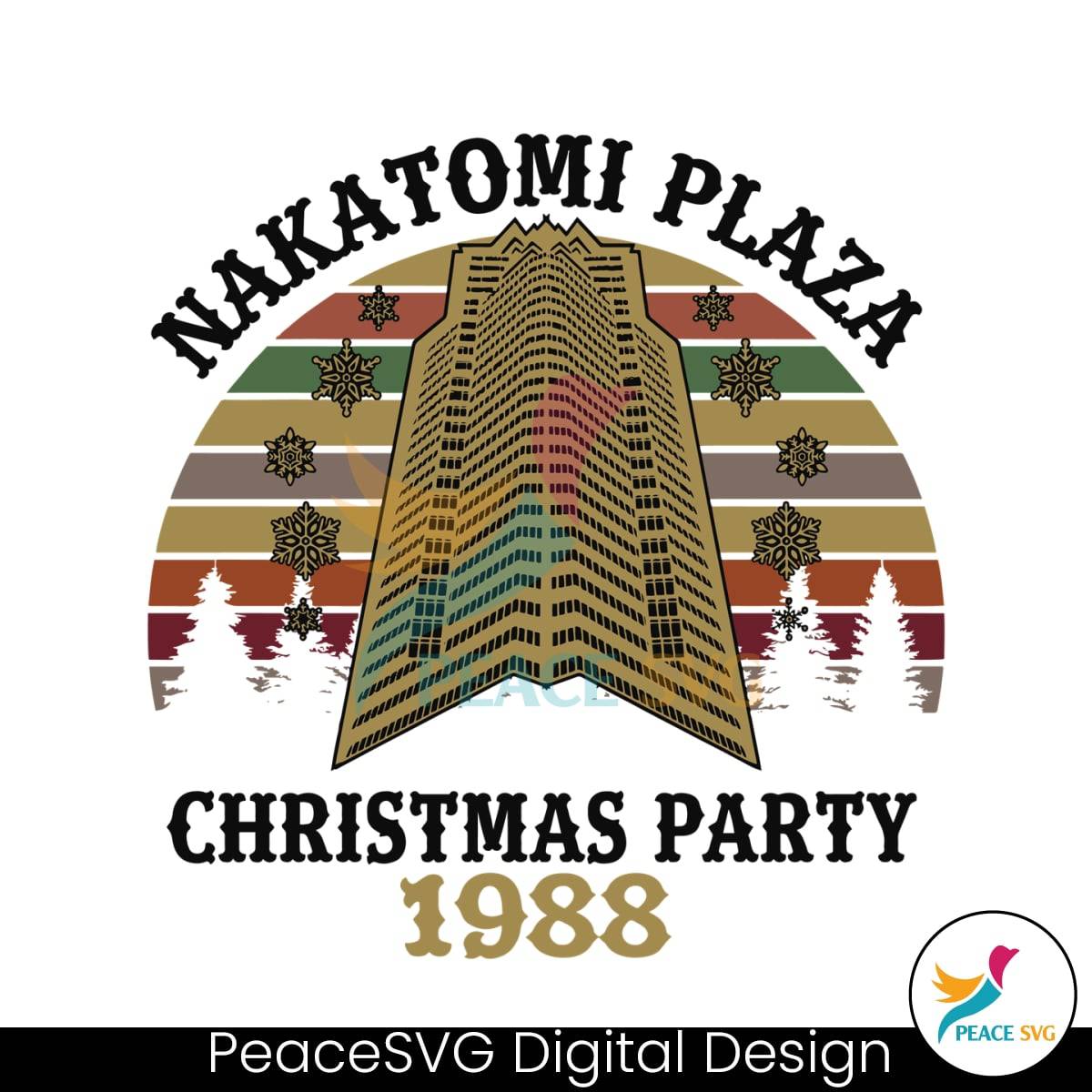 Vintage Nakatomi Plaza Christmas Party 1988 SVG Cricut File » PeaceSVG