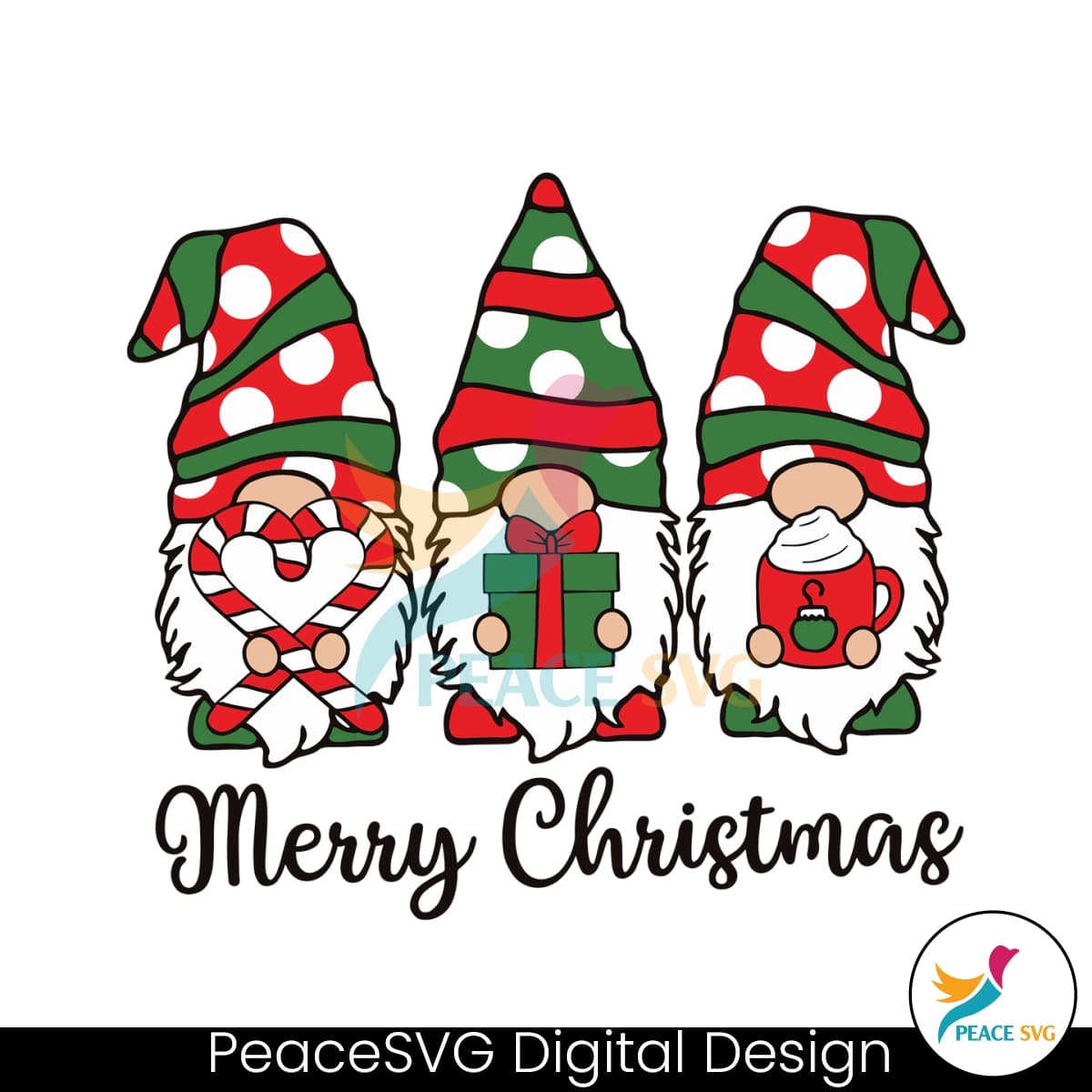 Funny Merry Christmas Gnomes SVG Cutting Digital File » PeaceSVG