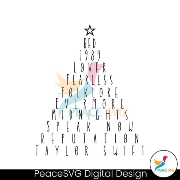 christmas-tree-taylor-albums-swiftmas-svg-cricut-files