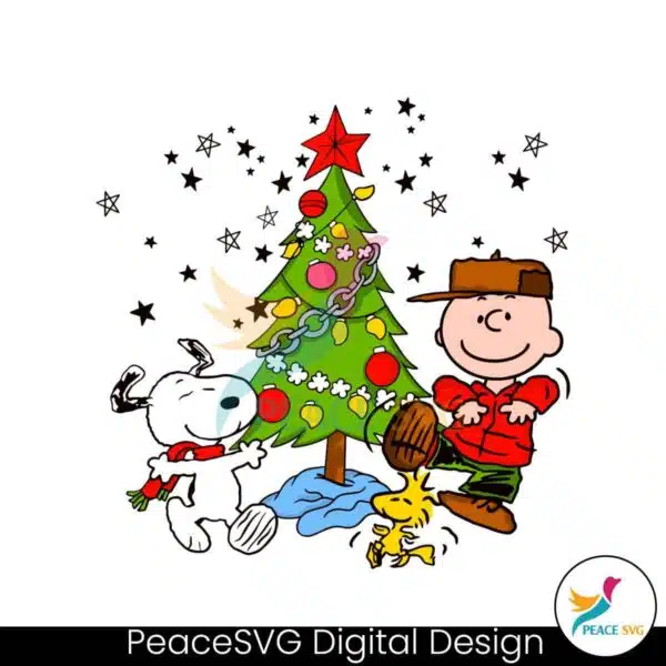 charlie-brown-and-the-snoopy-christmas-tree-svg-file