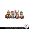 retro-otters-christmas-lights-png-sublimation-download