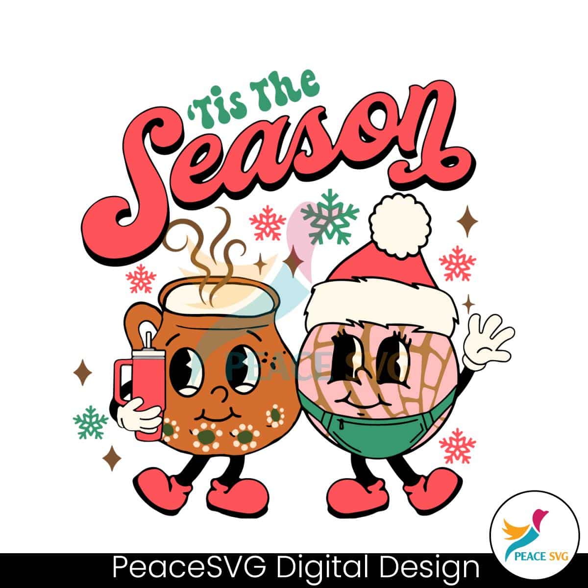 Christmas Tis The Season Funny Pan Dulce SVG Design File » PeaceSVG