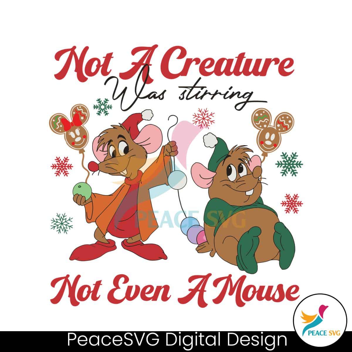 Retro Not A Creature Was Stirring Not Even A Mouse SVG File » PeaceSVG