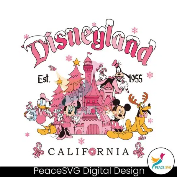 disneyland-pink-christmas-california-est-1955-svg-file