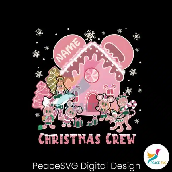 personalized-christmas-crew-pink-disney-gingerbread-png