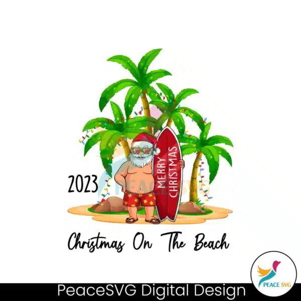 funny-christmas-on-the-beach-2023-png-download-file