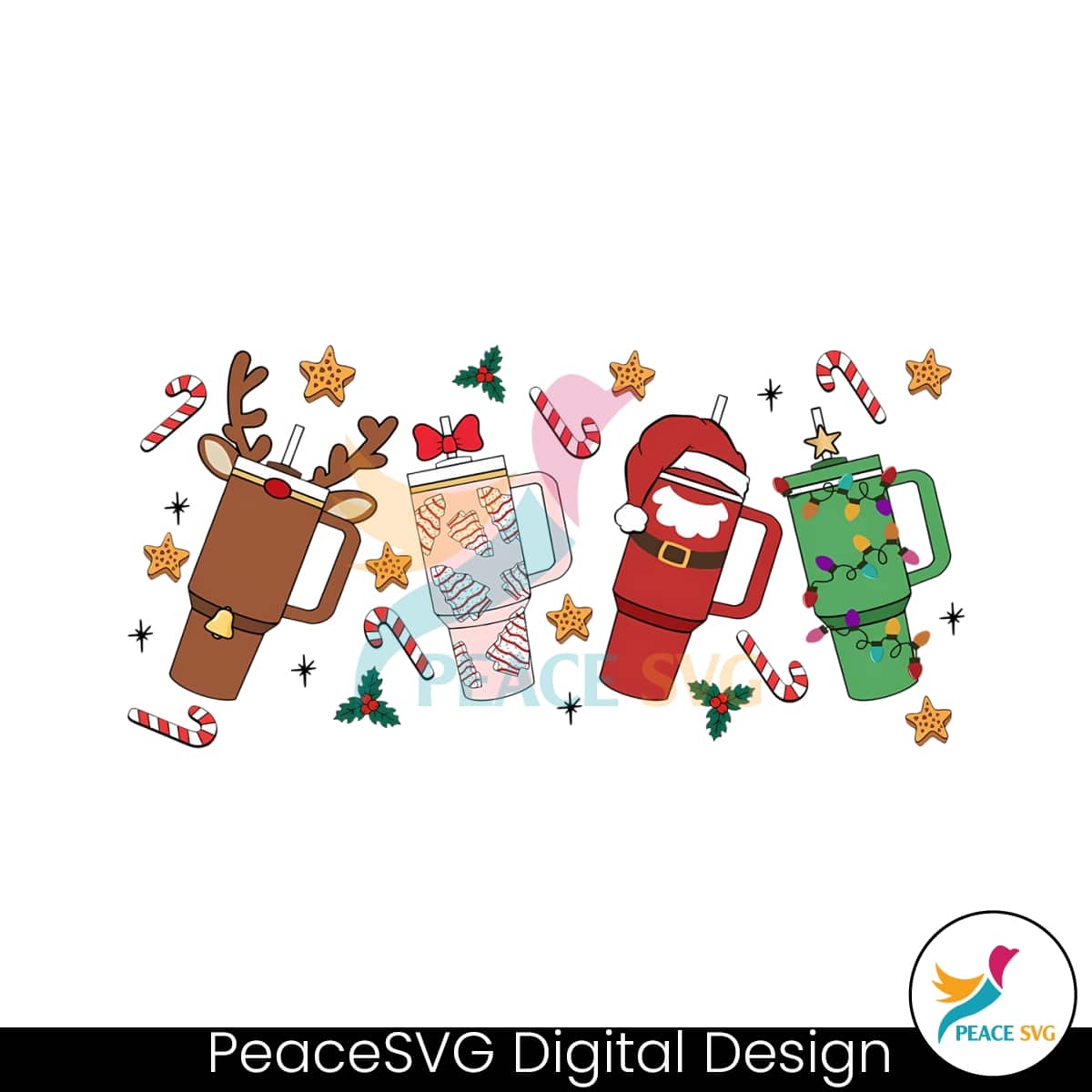 Obsessive Cup Disorder Christmas Drinks SVG Cricut File » PeaceSVG