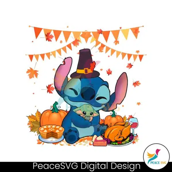 stitch-and-yoda-thanksgiving-pumpkin-png-download