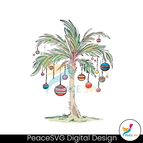 vintage-christmas-palm-tree-holiday-vacation-png-download