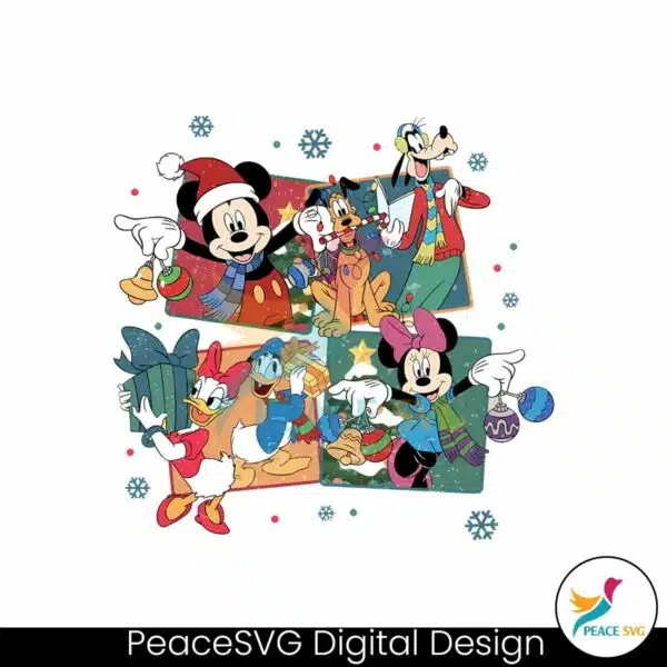 vintage-disney-mickey-and-friends-christmas-party-png-file