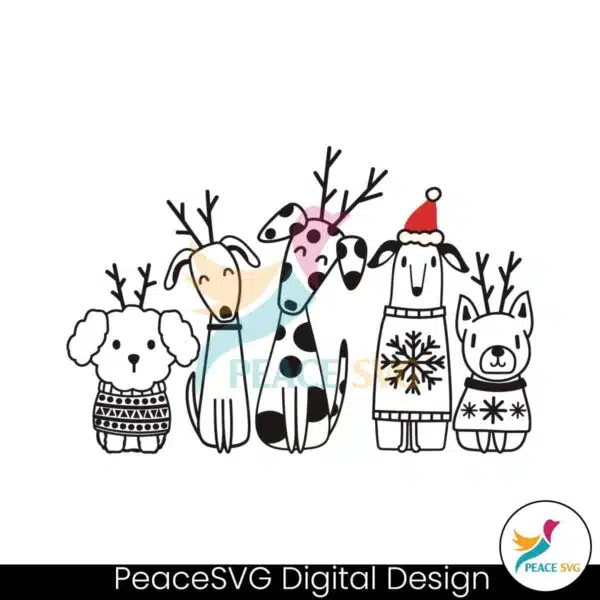 vintage-christmas-reindeer-dogs-svg-cutting-digital-file