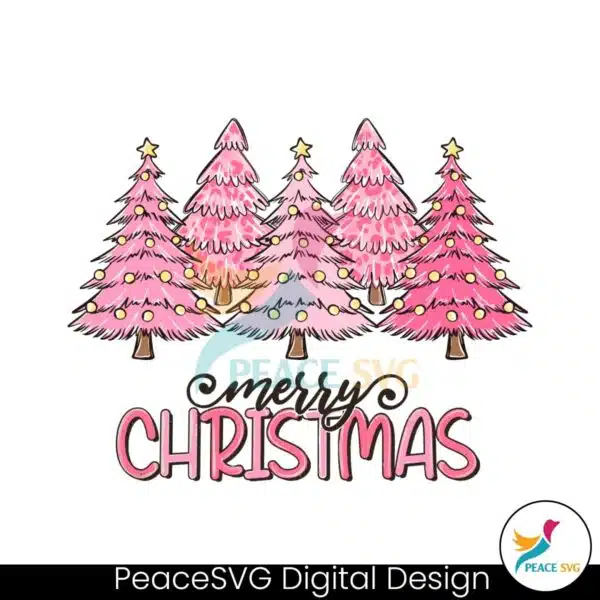 retro-pink-tree-merry-christmas-svg-graphic-design-file