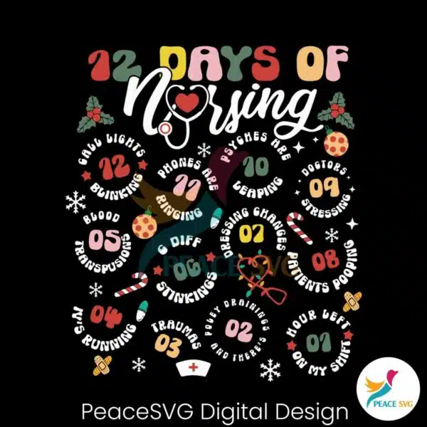 christmas-12-days-of-nursing-svg-graphic-design-file