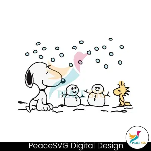 retro-snoopy-woodstock-snowman-svg-graphic-design-file