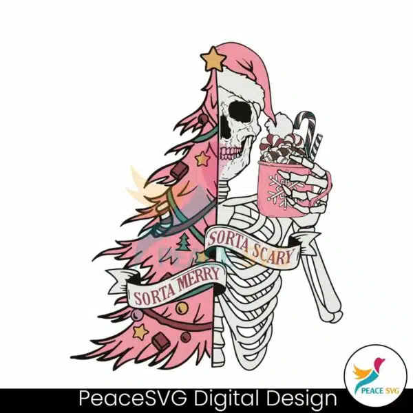 sorta-merry-sorta-scary-funny-pink-skeleton-svg-file