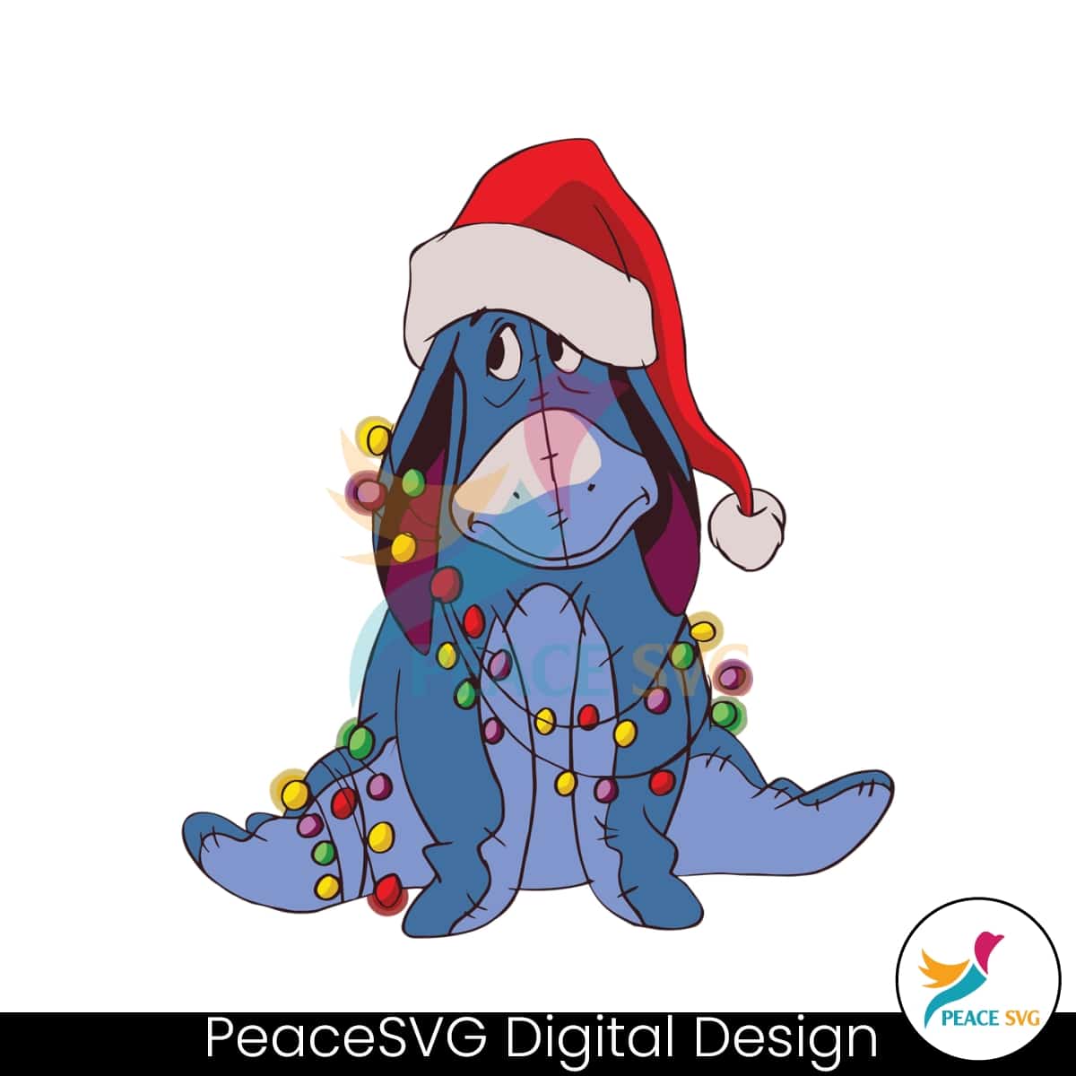 Cute Eeyore Winnie The Pooh Christmas SVG Cricut Files » PeaceSVG