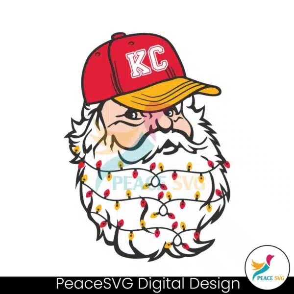 santa-kc-football-christmas-light-svg