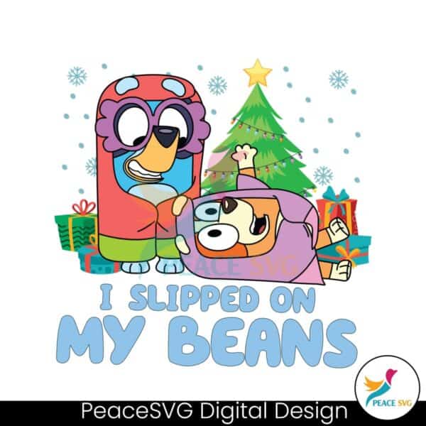 i-slipped-on-my-beans-xmas-tree-svg
