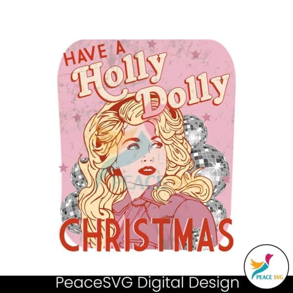 retro-have-a-holly-dolly-christmas-png