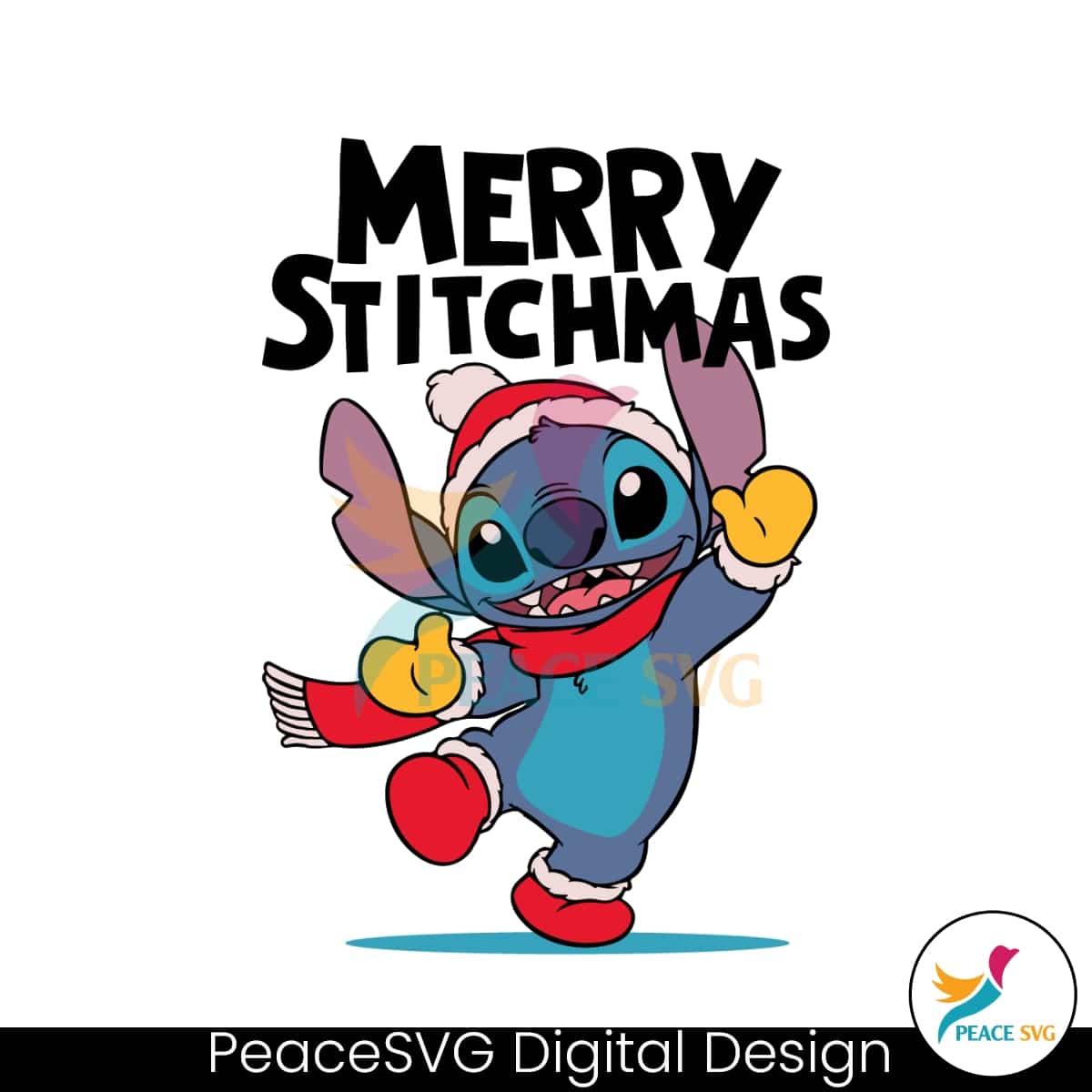 Cute Stitch Merry Stitchmas SVG » PeaceSVG