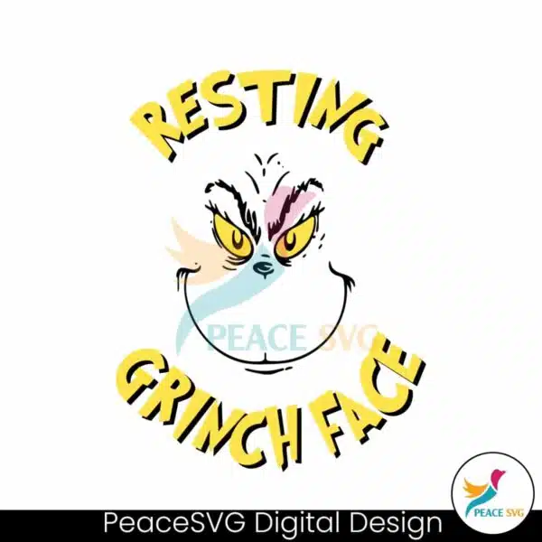 retro-resting-grinch-face-svg