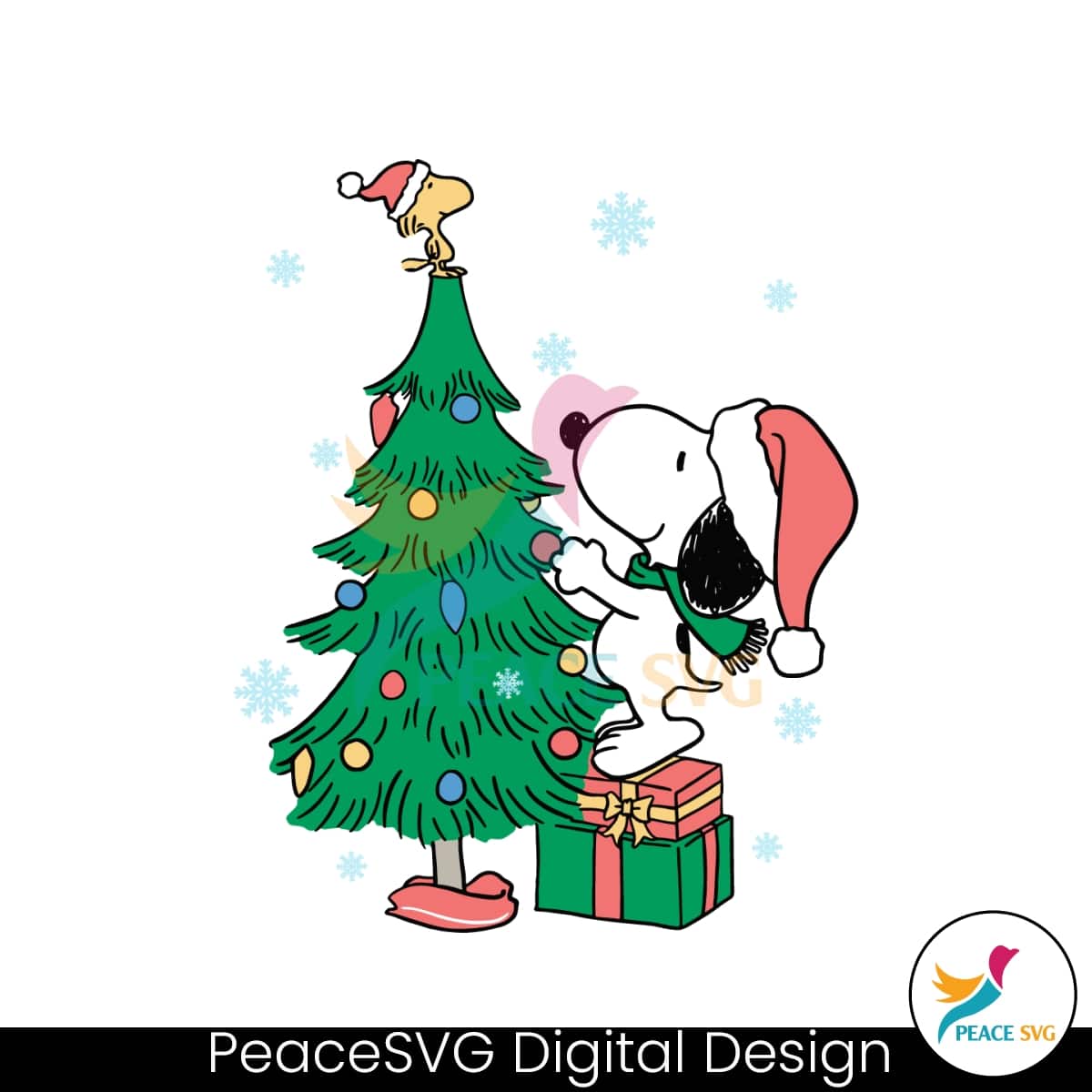 cute-snoopy-woodstock-xmas-tree-svg