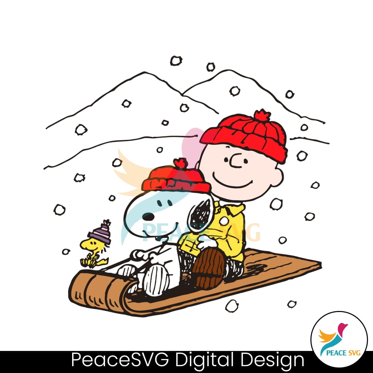 Charlie And The Snoopy Christmas SVG
