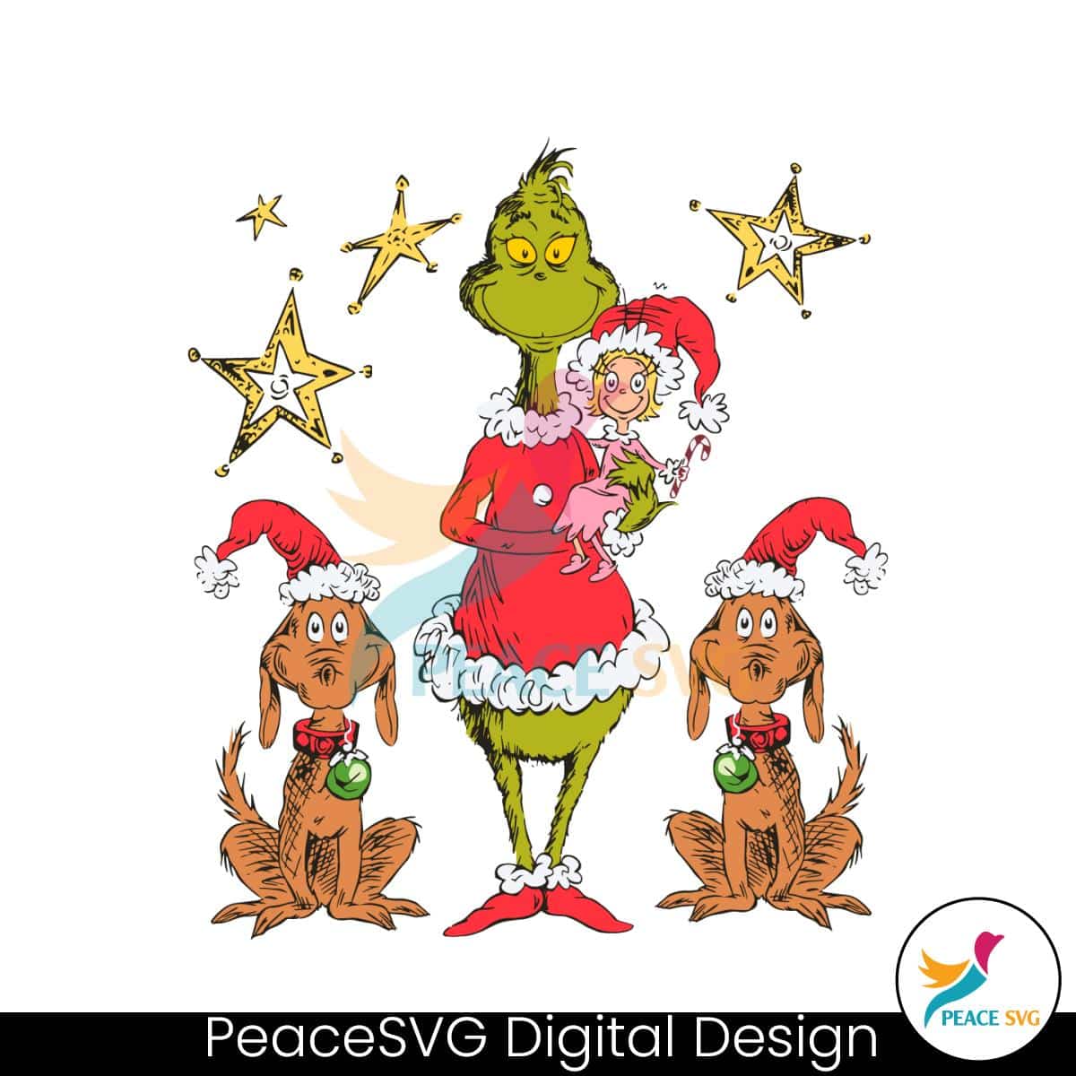 Vintage Grinch Max Cindy SVG Digital Download » PeaceSVG