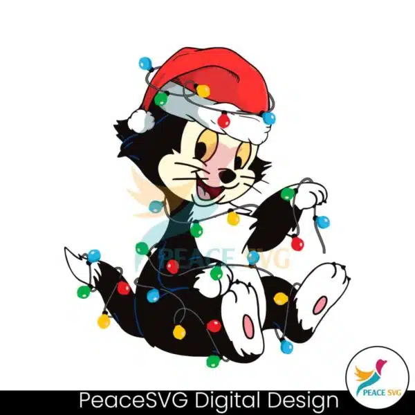 figaro-pinocchio-wear-santa-hat-svg