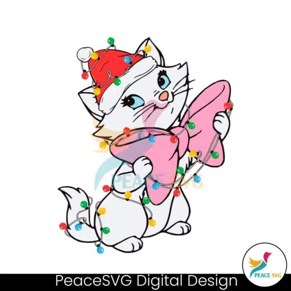 the-aristocats-marie-wear-santa-hat-svg