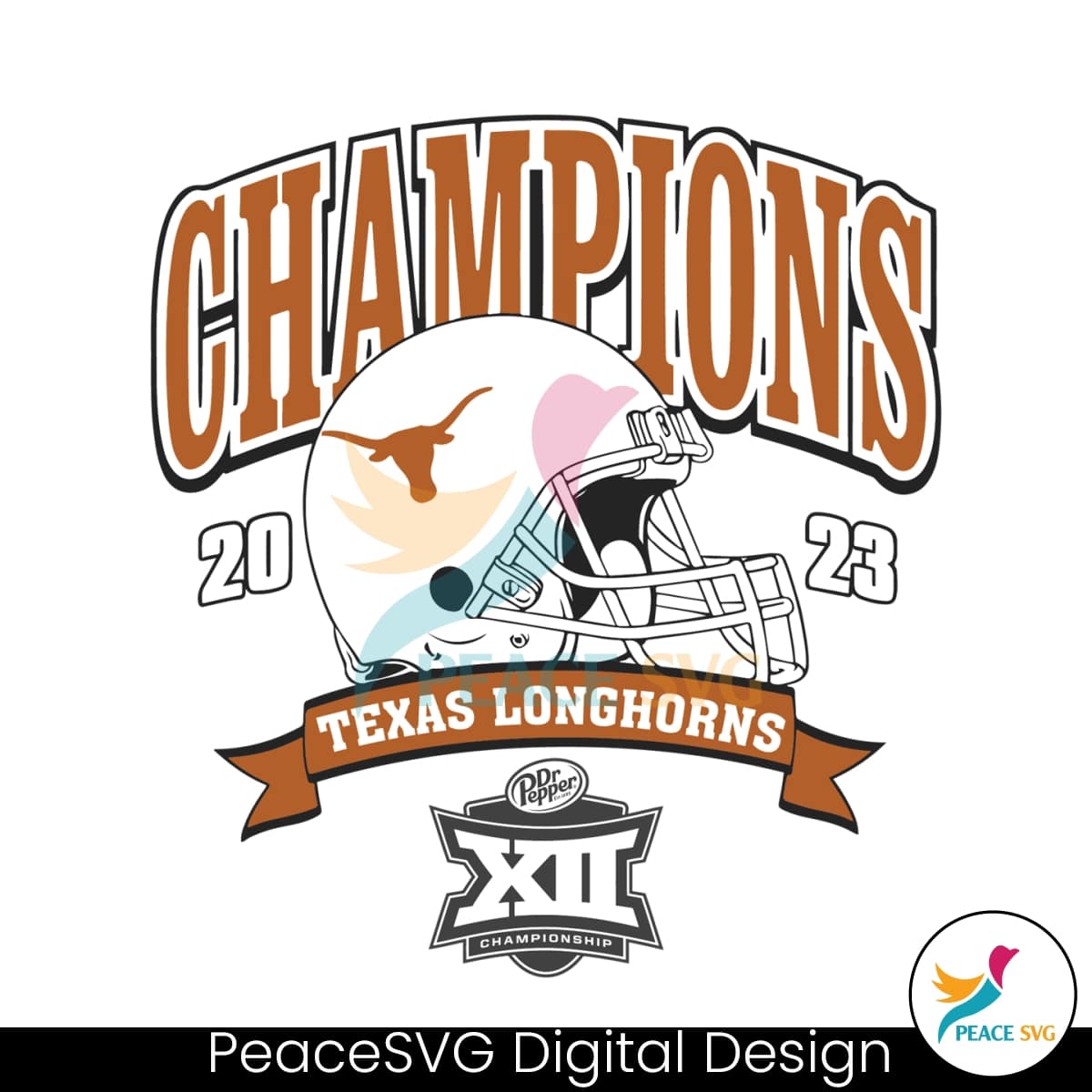 Big 12 Football Champions Texas Longhorns SVG