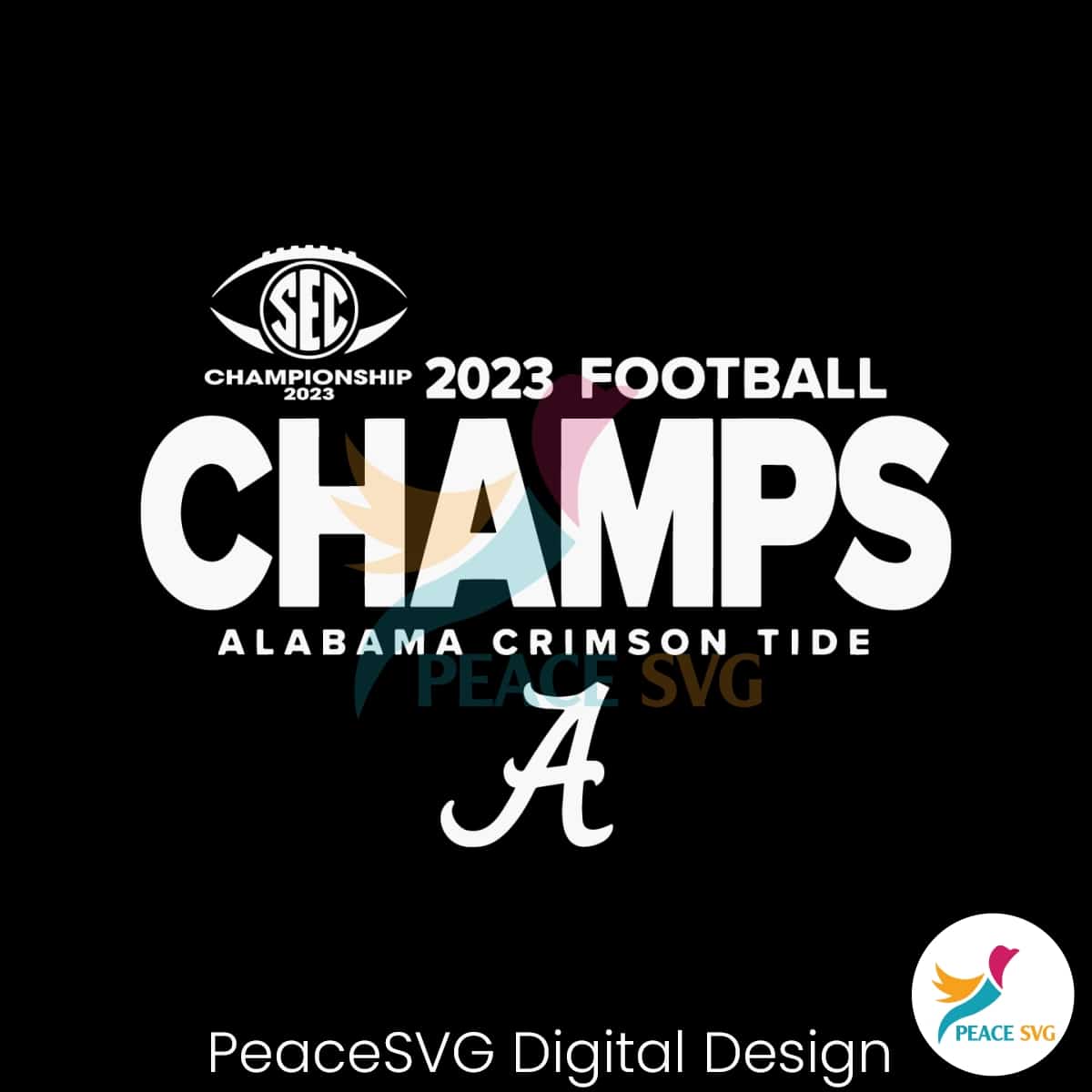 Alabama Crimson Tide 2023 SEC Champs SVG