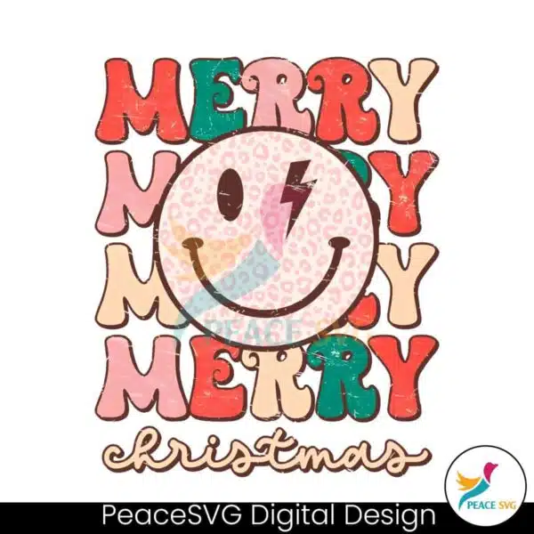 groovy-smiley-face-merry-christmas-png-download