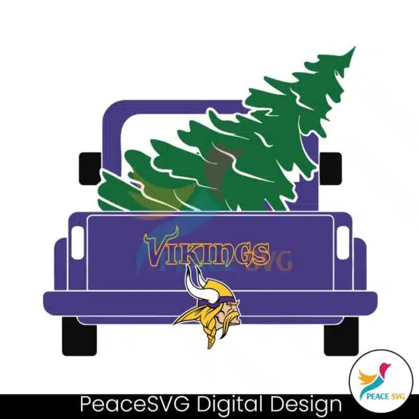 minnesota-vikings-christmas-tree-trucks-svg