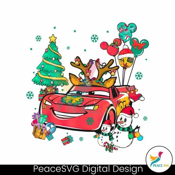 retro-pixar-cars-lightning-mcqueen-christmas-png