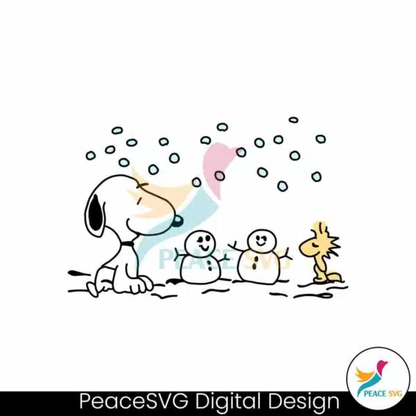 winter-snoopy-christmas-woodstock-and-snowman-svg